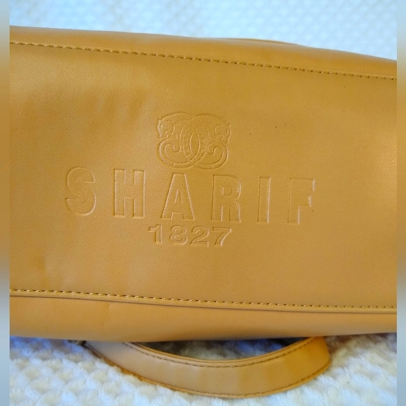 Sharif Hand Painted Tan Leather Purse Gorgeous Pink Florals - Picture 13 of 15